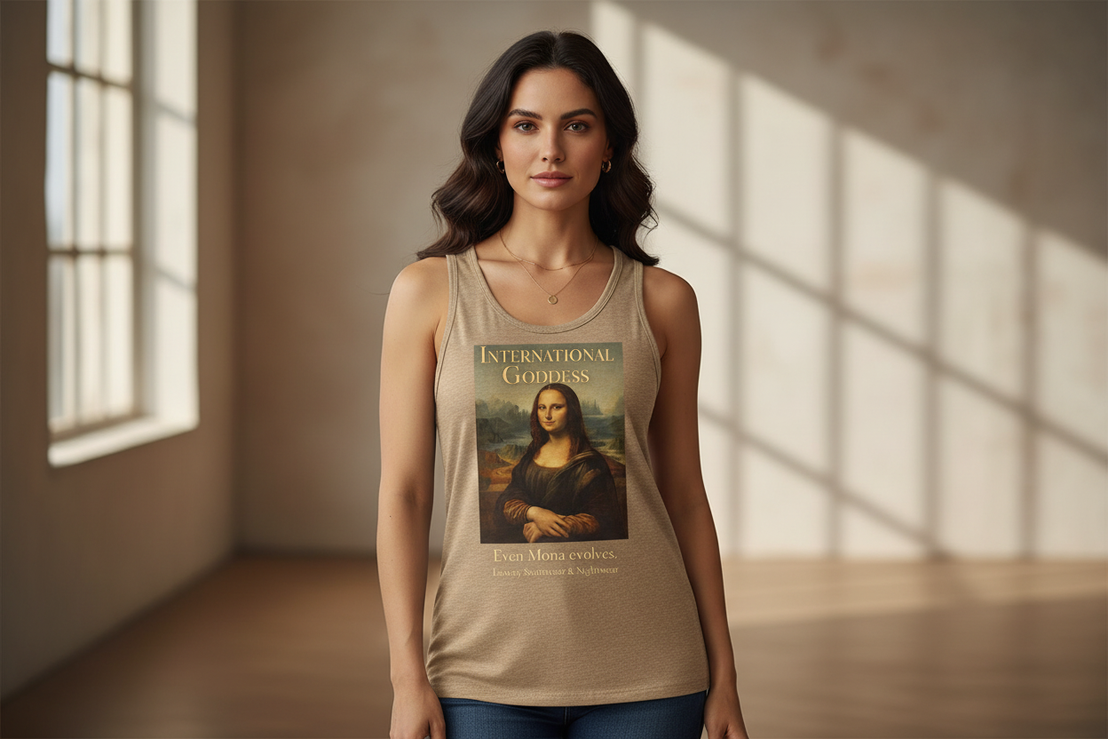 International Goddess Mona Lisa tank top